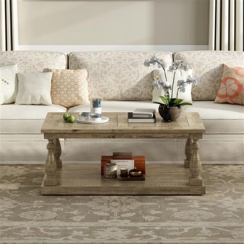 Rustic Floor Shelf Coffee Table with Storage,Solid Pine Wood (As same As WF287269AAD) Rustic Floor Shelf Coffee Table with Storage,Solid Pine Wood (As same As WF287269AAD)